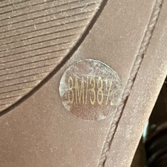 Vince Camuto Women's Branda Lace Up Booties Tan Suede Chains & Rhinestones - 8 - Picture 10 of 11